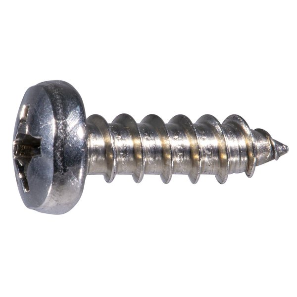 Midwest Fastener Sheet Metal Screw, #12 x 3/4 in, 316 Stainless Steel Pan Head Phillips Drive, 10 PK 932295